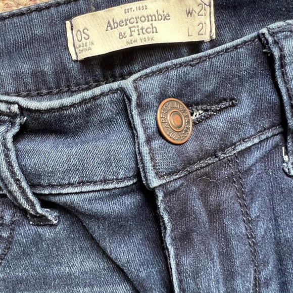 Abercrombie & Fitch Mid Rose Denim Jean Jeggings 0S - Picture 8 of 8